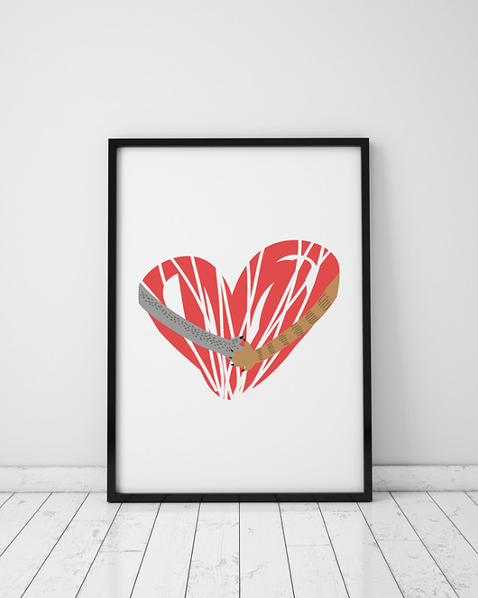 plakat. zakochane kotki (format A3) Love Life and Forest