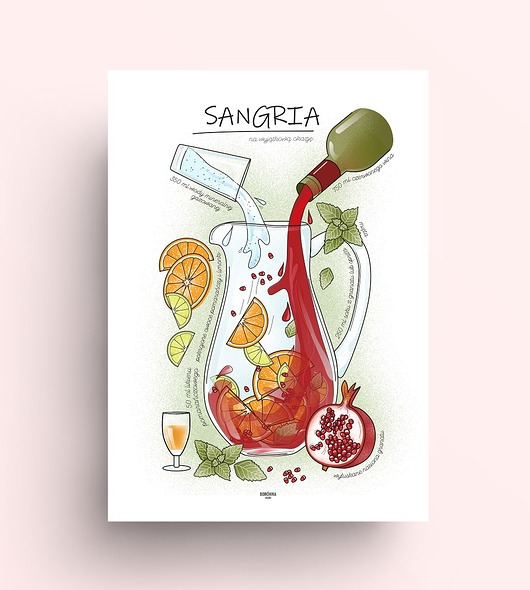 Plakat Sangria Borówka Studio