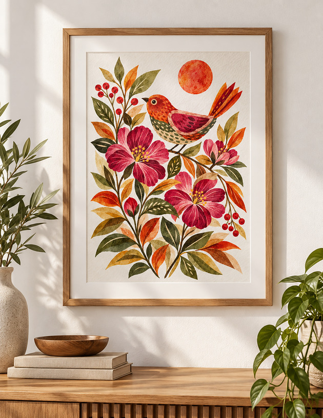 grafiki i ilustracje Ptak. Plakat