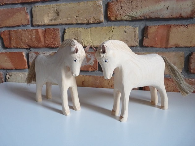 Duży drewniany koń konik nkcraftstudio