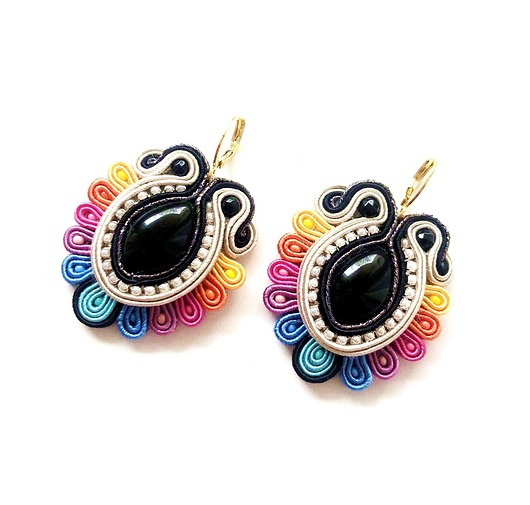 kolczyki soutache Sutaszowe kolczyki TORREMOLINOS
