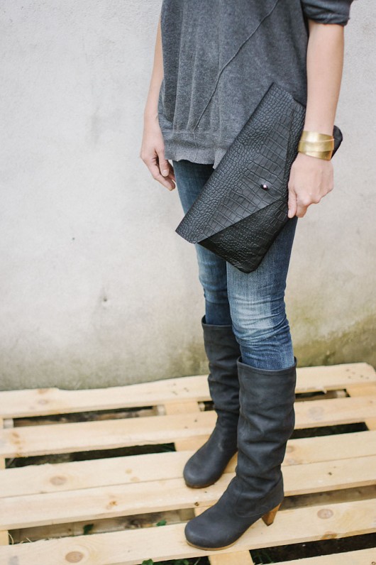 Koperta krokodyl oversized patkas