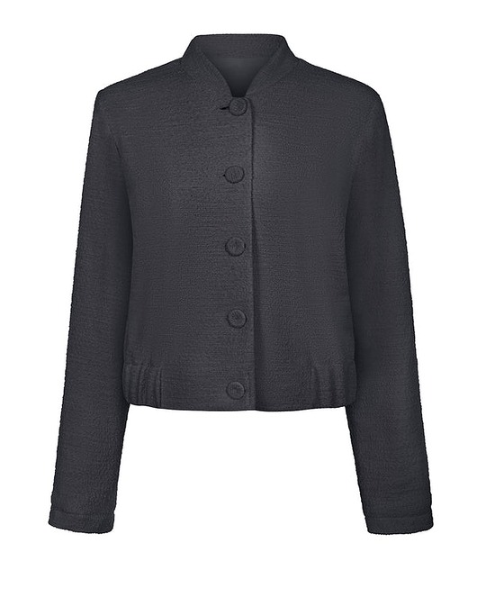 kurtki damskie Kurtka boucle antracite premium