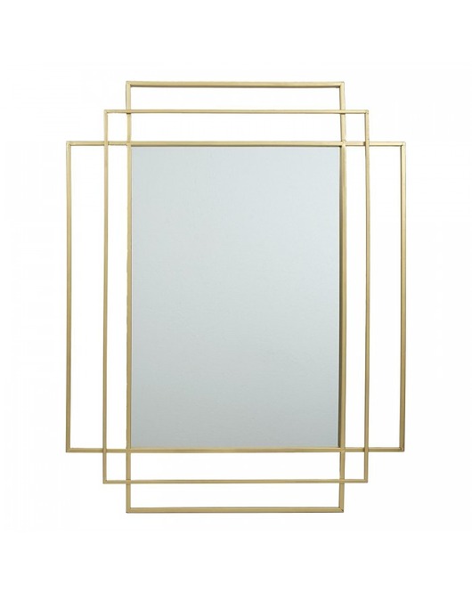 lustra stojące i wiszące Lustro Art Deco Złote Prostokątne 70x97 cm