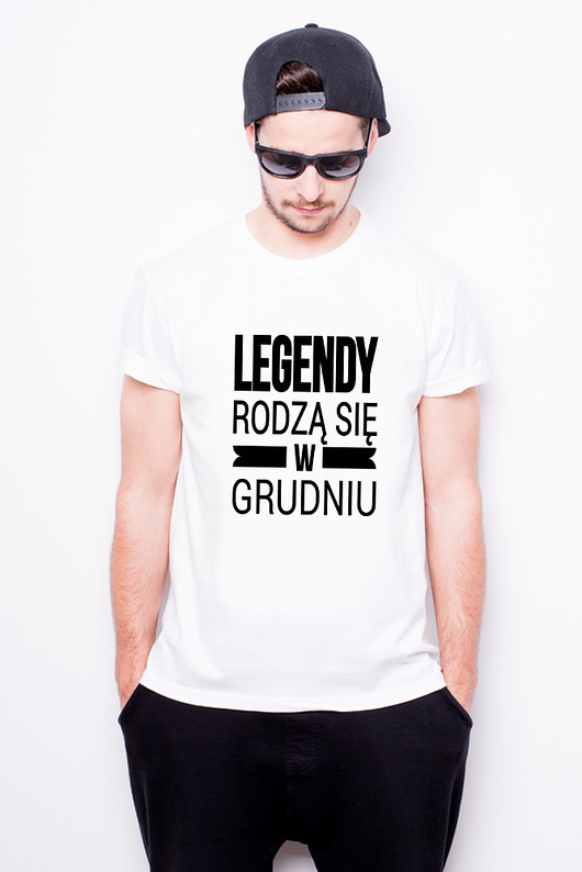 T-shirt męski - legendy rodzą się w grudniu AllbagAllprints