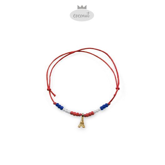 Bransoletka VIVE LA FRANCE na sznurku F4 COCONUT