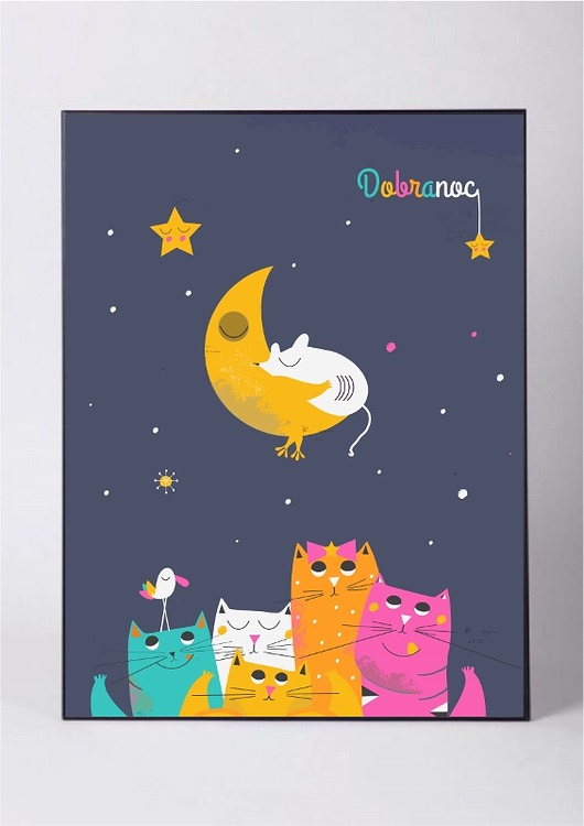 plakat 50x70 nocna  banda polkastudio