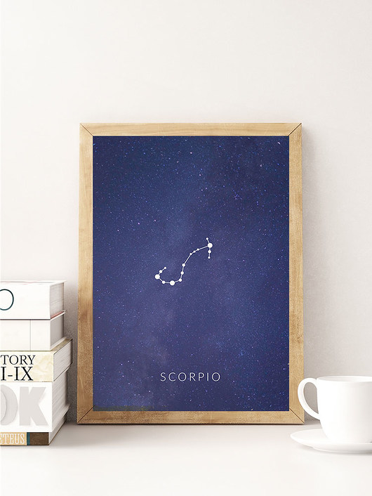 SKORPION - znak zodiaku - A3 plakat  PLAKATY GEOMETRYCZNE