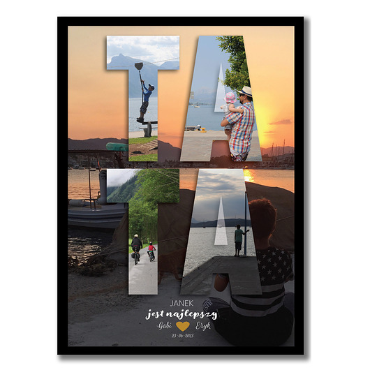 plakaty Plakat Pionowy kolaż dla Taty, 5 zdjęć