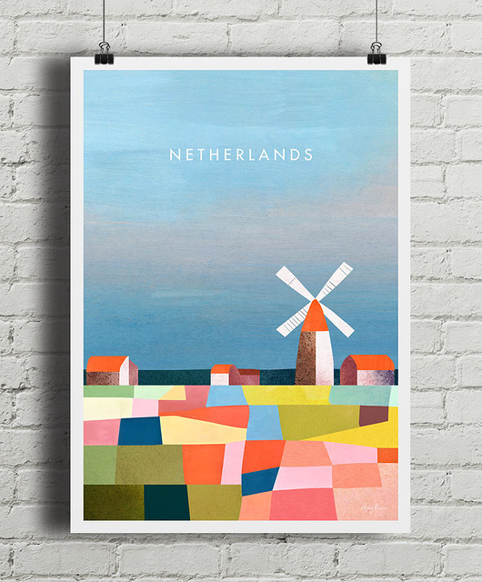 plakaty Plakat Holandia - pola kwiatowe