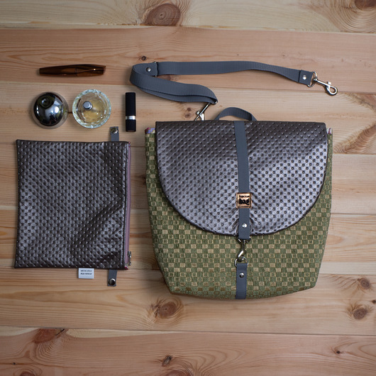 Retro plecak i torba 2w1. Torbister 015 Tapczan bag
