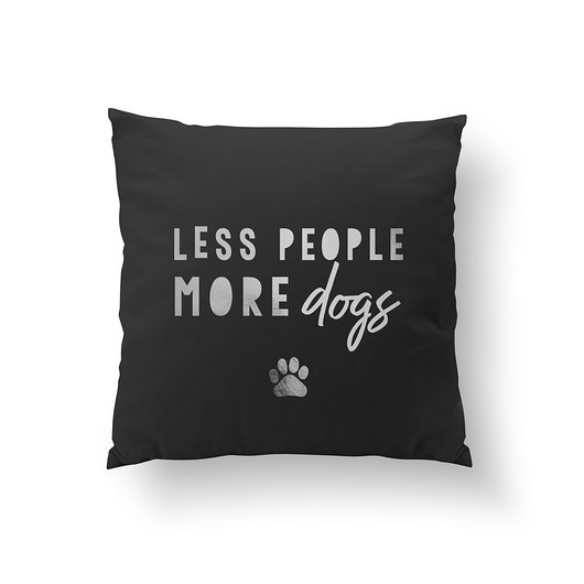 Less People More Dogs, Poduszka dekoracyjna ZlotePlakaty