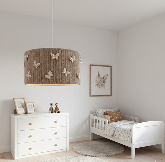 lampy do pokoju dziecka Klosz do lampy wiszącej w motylki