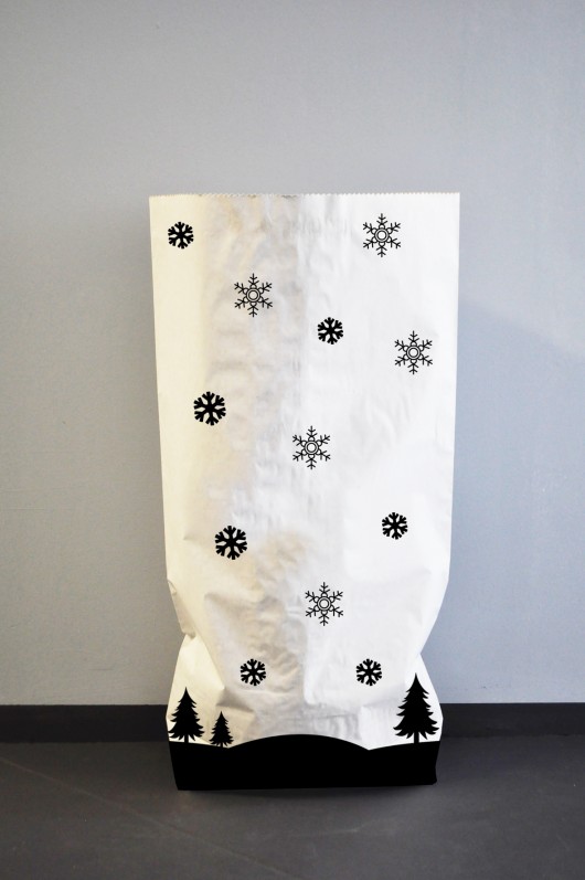 Christmas bag - śnieżynki blacksis