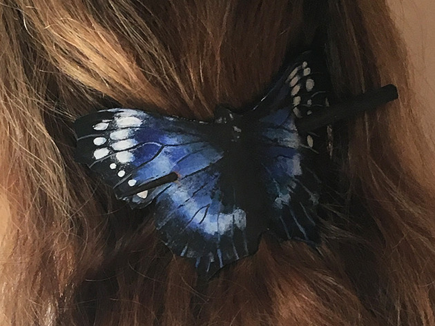 skórzana spinka  motyl martuch