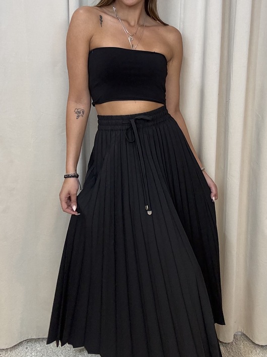 spódnice maxi Plisowana spódnica Nero