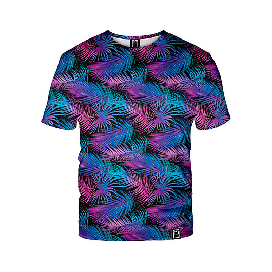 t-shirty męskie Męski T-shirt DR.CROW Palms Purple
