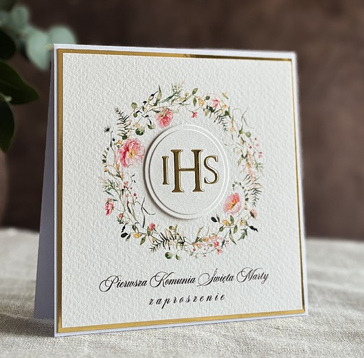 zaproszenia na komunię Zaproszenia na komunię, wzór 48D