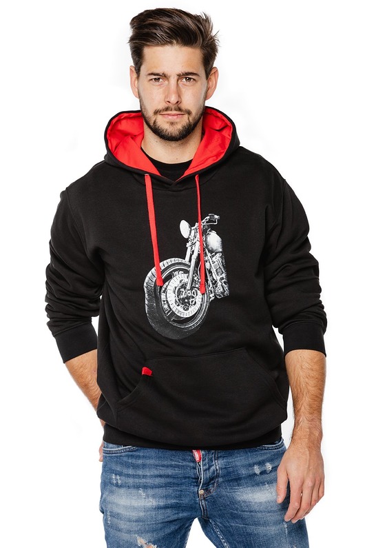 bluzy męskie Bluza kangurka UNDERWORLD unisex Motorbike