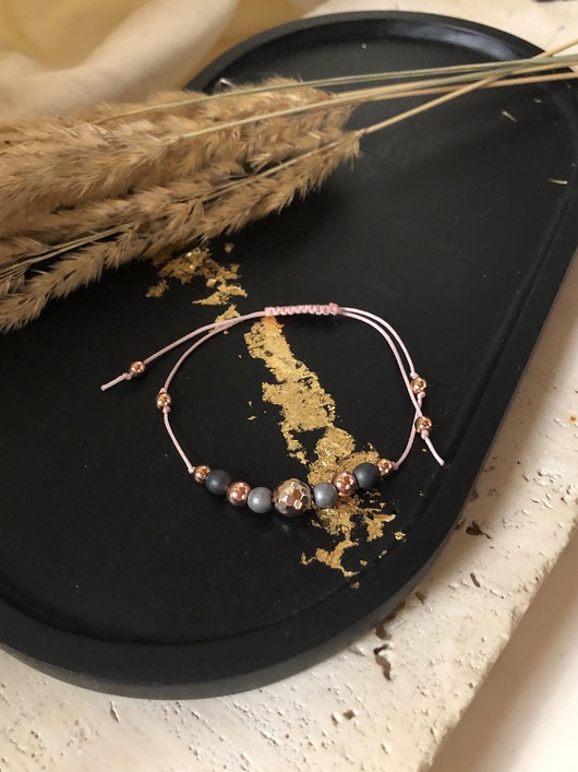 bransoletki z kamieni naturalnych Bransoletka hematyt różowy