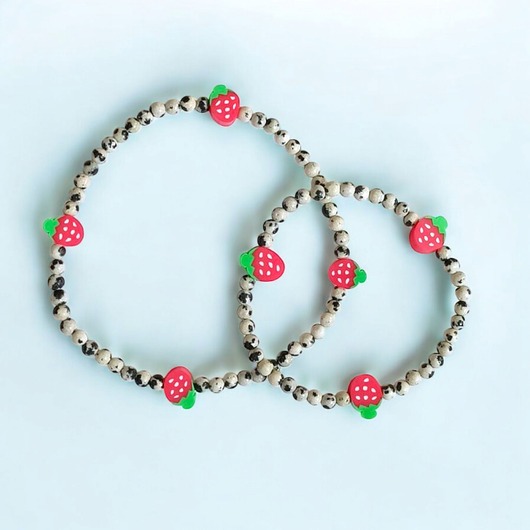 bransoletki z kamieni naturalnych RAZEM TANIEJ! truskawkowe bransoletki : na rękę i na nogę : jaspis