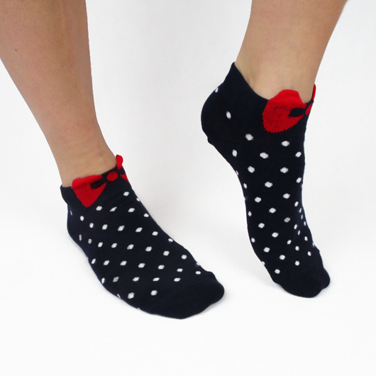 Skarpetki w kropki z kokardą CandySox