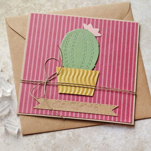 kartki scrapbooking KAKTUS(i)OWA kartka handmade : DLA CIEBIE