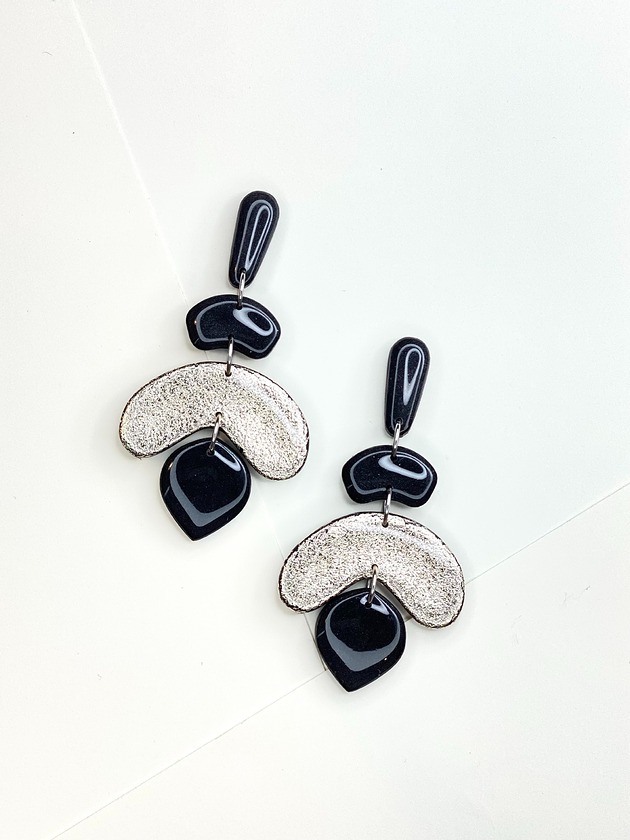 kolczyki z masy plastycznej Kolorowe wiszące kolczyki BEA