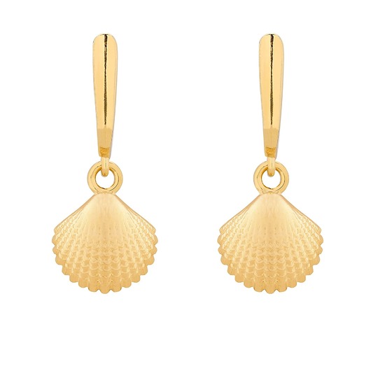 kolczyki pozłacane Złote kolczyki z muszelkami