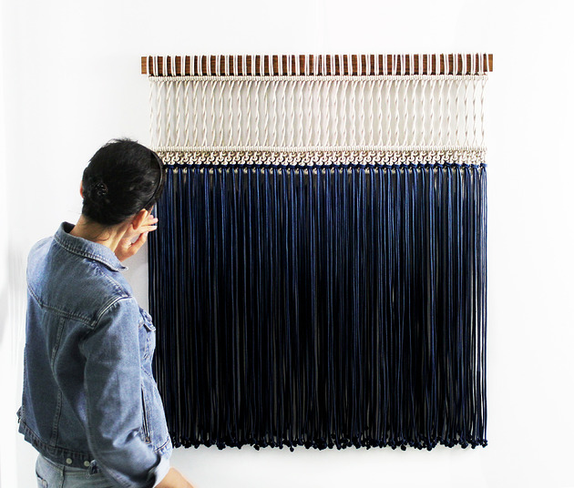 makramy Makrama SERENE navy blue