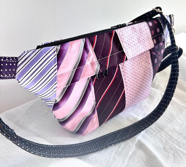 saszetka nerka Nerka patchworkowa fiolety