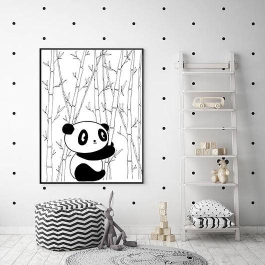 obrazy i plakaty do pokoju dziecięcego Panda
