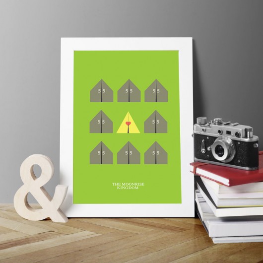 Kochankowie z Księżyca - A3 - plakat filmowy PLAKATY GEOMETRYCZNE