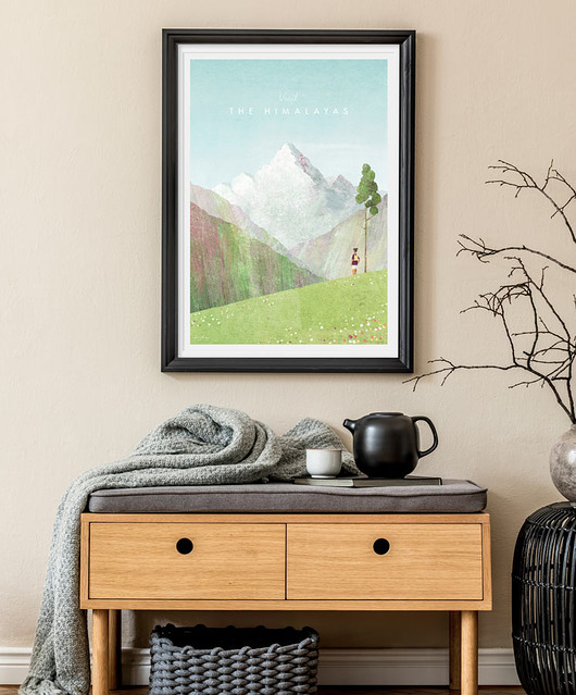 plakaty Himalaje - vintage plakat art giclee