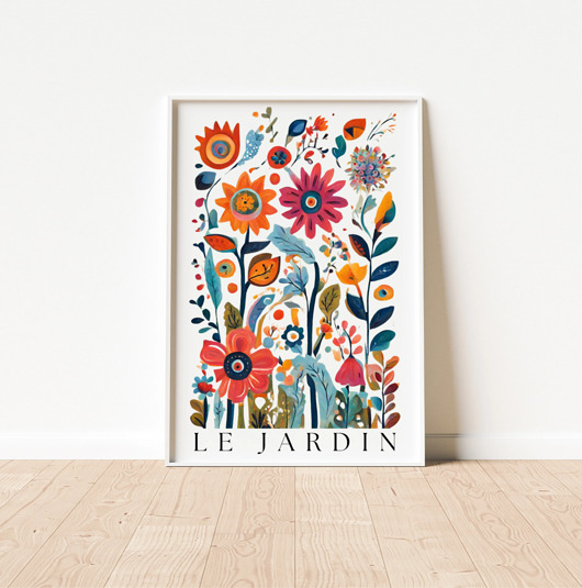 plakaty PLAKAT abstrakcyjny kwiaty Matisse kolorowy