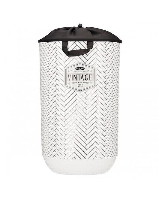 kosze do przechowywania Kosz Na Pranie ze Ściągaczem Vintage 40 Litrów