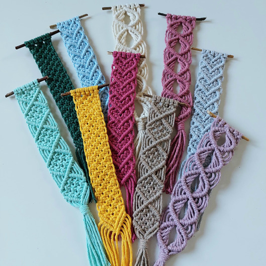 zakładki do książek Zakładka do książki ze sznurka bawełnianego handmade