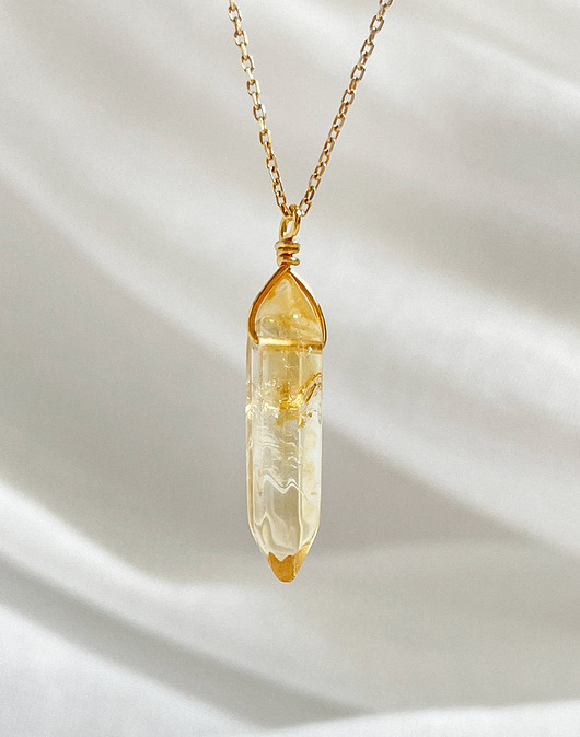 złote naszyjniki Naszyjnik Z Cytrynem