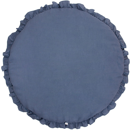 pokój dziecka - różne Lniana mata z falbanką PN Denim