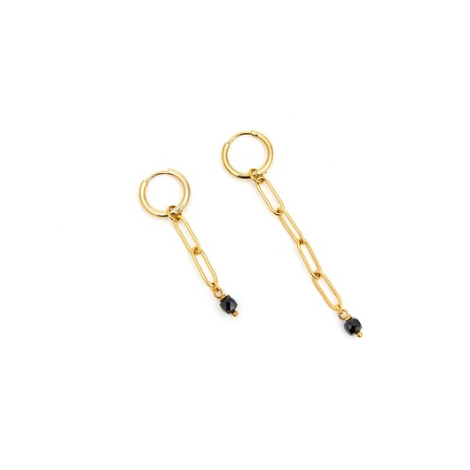 kolczyki - inne Asymetryczne - kolczyki koła ze stali szlachetnej pozłacanej