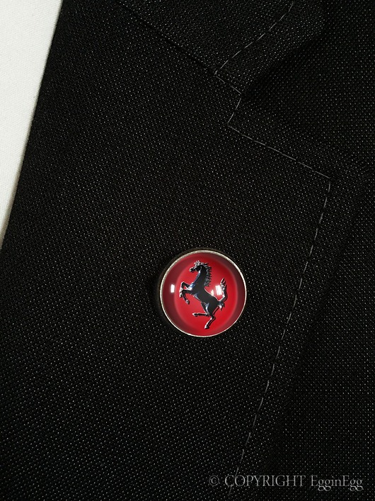 biżuteria męska Konik Ferrari - wpinka do marynarki - 0493