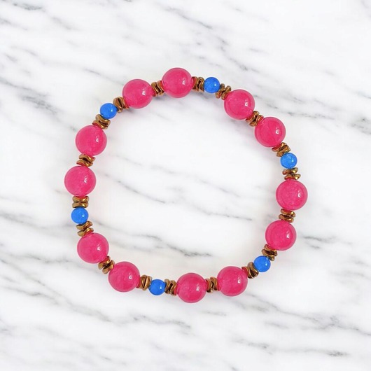 bransoletki z kamieni naturalnych SUMMER COLLECTION : bransoletka na gumce : jadeit I