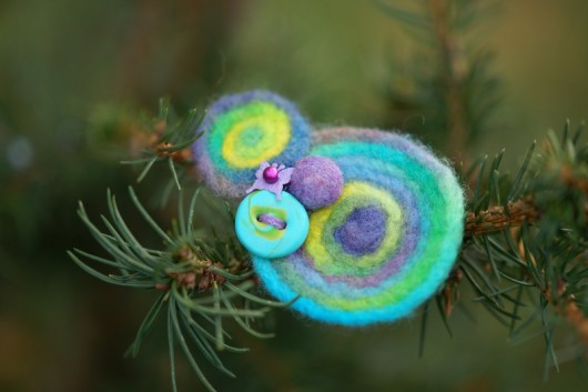 SWIRL - brosza filcowa HERBE DESIGN