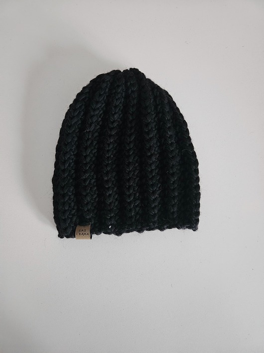 czapki damskie Czapka wełniana czarna