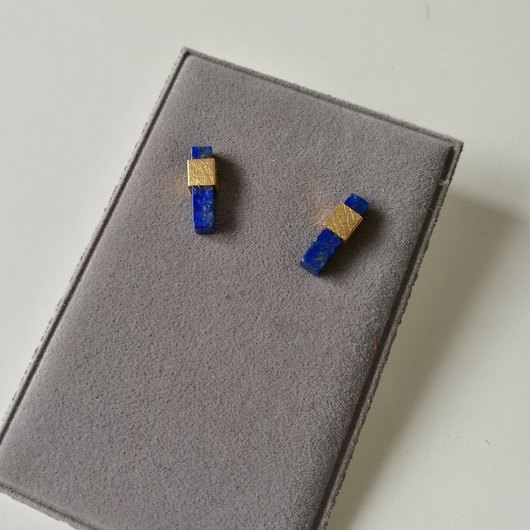 kolczyki/GOLD/lapis lazuli Daria Siwiak Jewellery