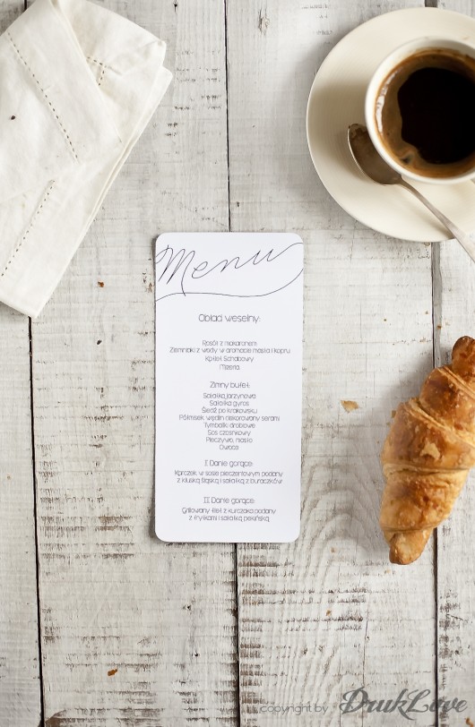 Menu Proste 110x220mm DrukLove