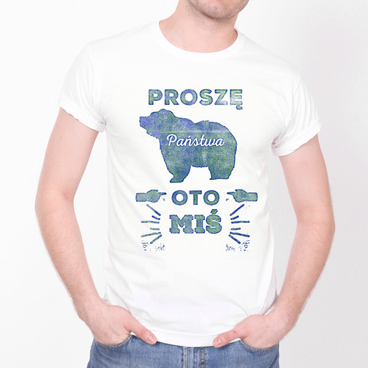 Oto miś Nova męska biała ONE MUG A DAY