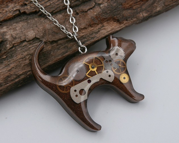 naszyjniki - inne Naszyjnik mechaniczny kot  102