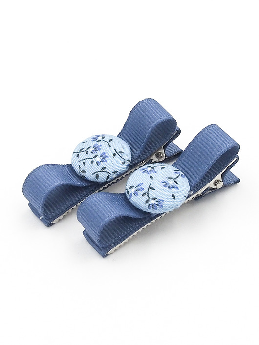 ozdoby do włosów dla dzieci Spinki do włosów Bobbles Bow Blue Little Flowers