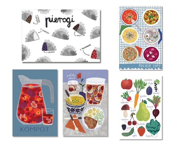 Zestaw pocztówek POLISH FOOD LOVE POLAND DESIGN